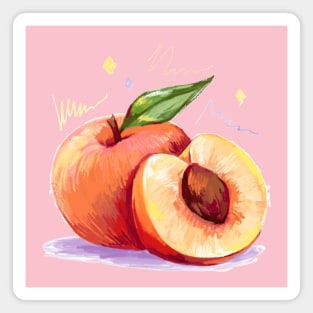 Peach Hand Drawn Magnet